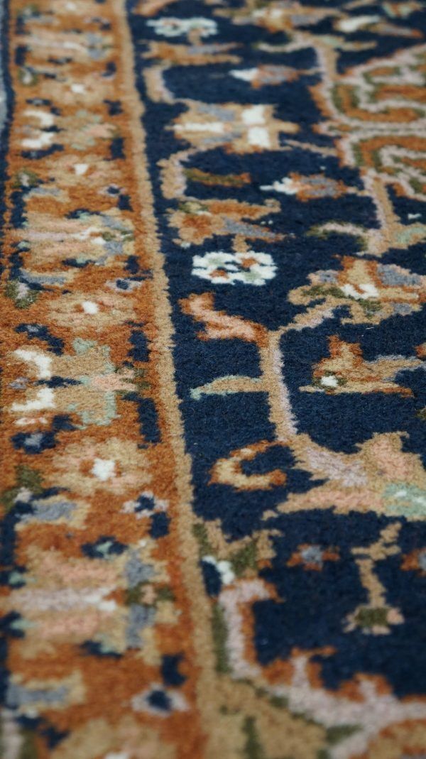 Beautiful Mainly Brown And Blue Tinted Oriental Rug 136x70cm photo Textiles