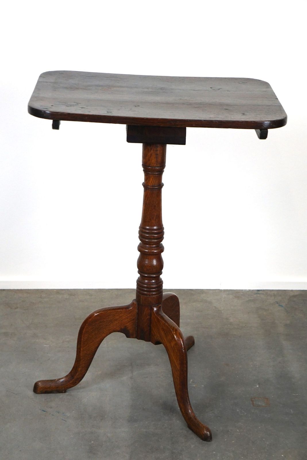 Antiek Engelse Tilt Top Tafel / Bijzettafel Met Vierkant Blad photo 497.2347