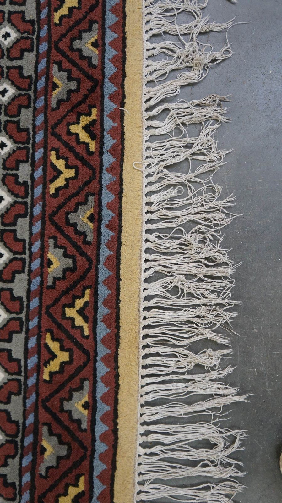 Vintage Wool Rug Mainly Purple And Yellow Tones 255x150cm photo 303.32399999999996