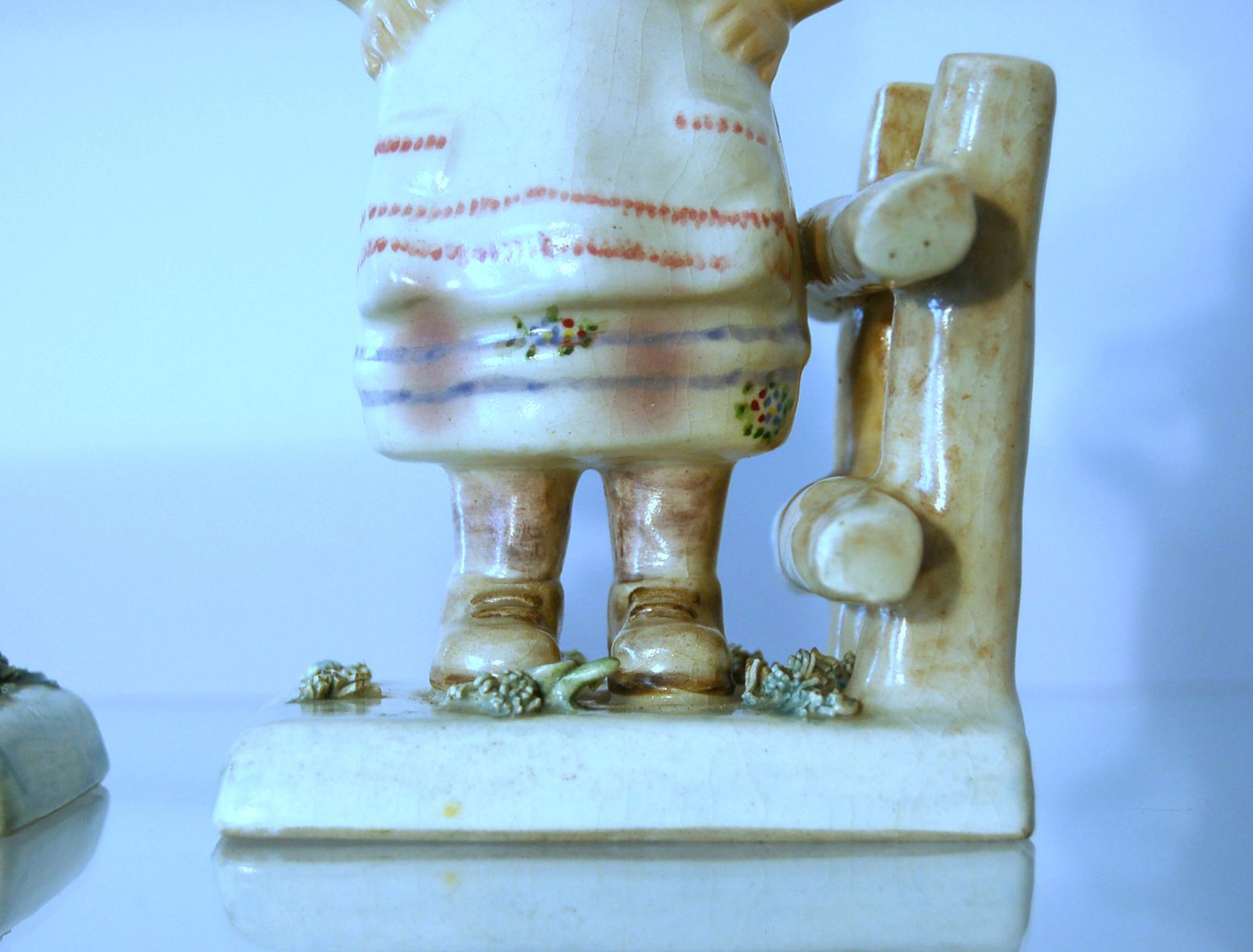 Preciosa Torino Pair Of Majolica Figurines / Italy 1940 Ca photo buy