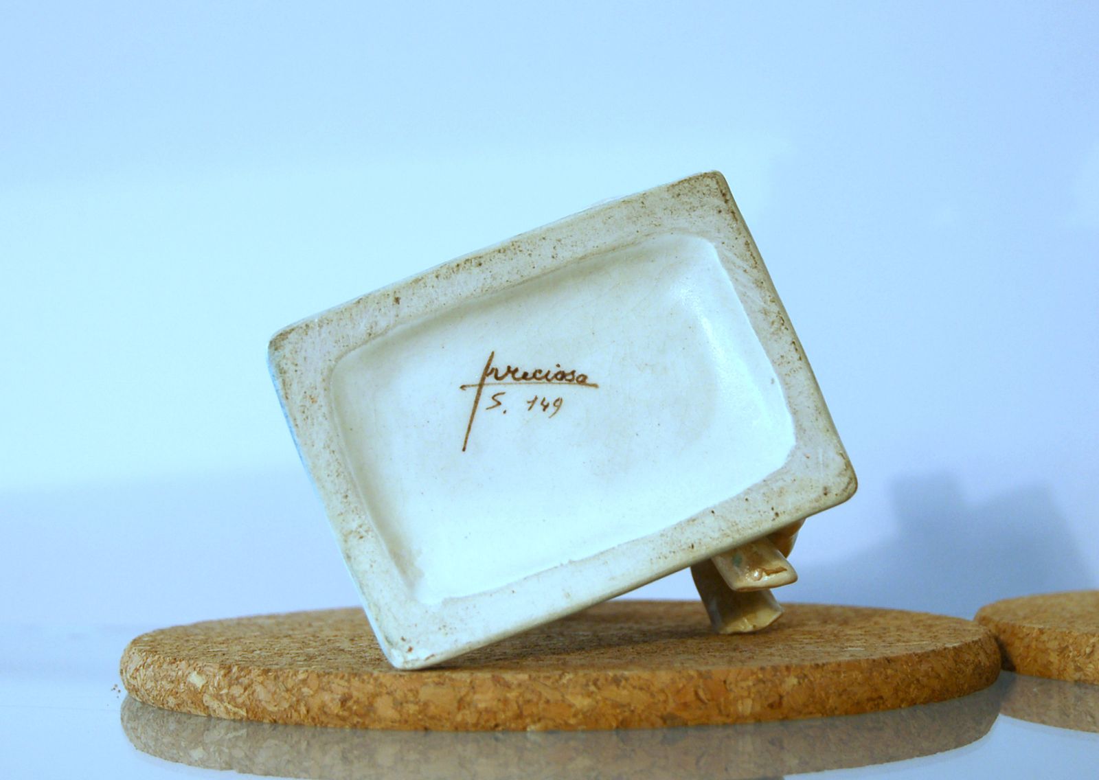 photo vintage Preciosa Torino Pair Of Majolica Figurines / Italy 1940 Ca