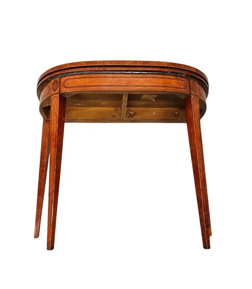 photo furniture A Very Rare Georgian Hand Painted Inlaid Turn Over Leaf Card Table