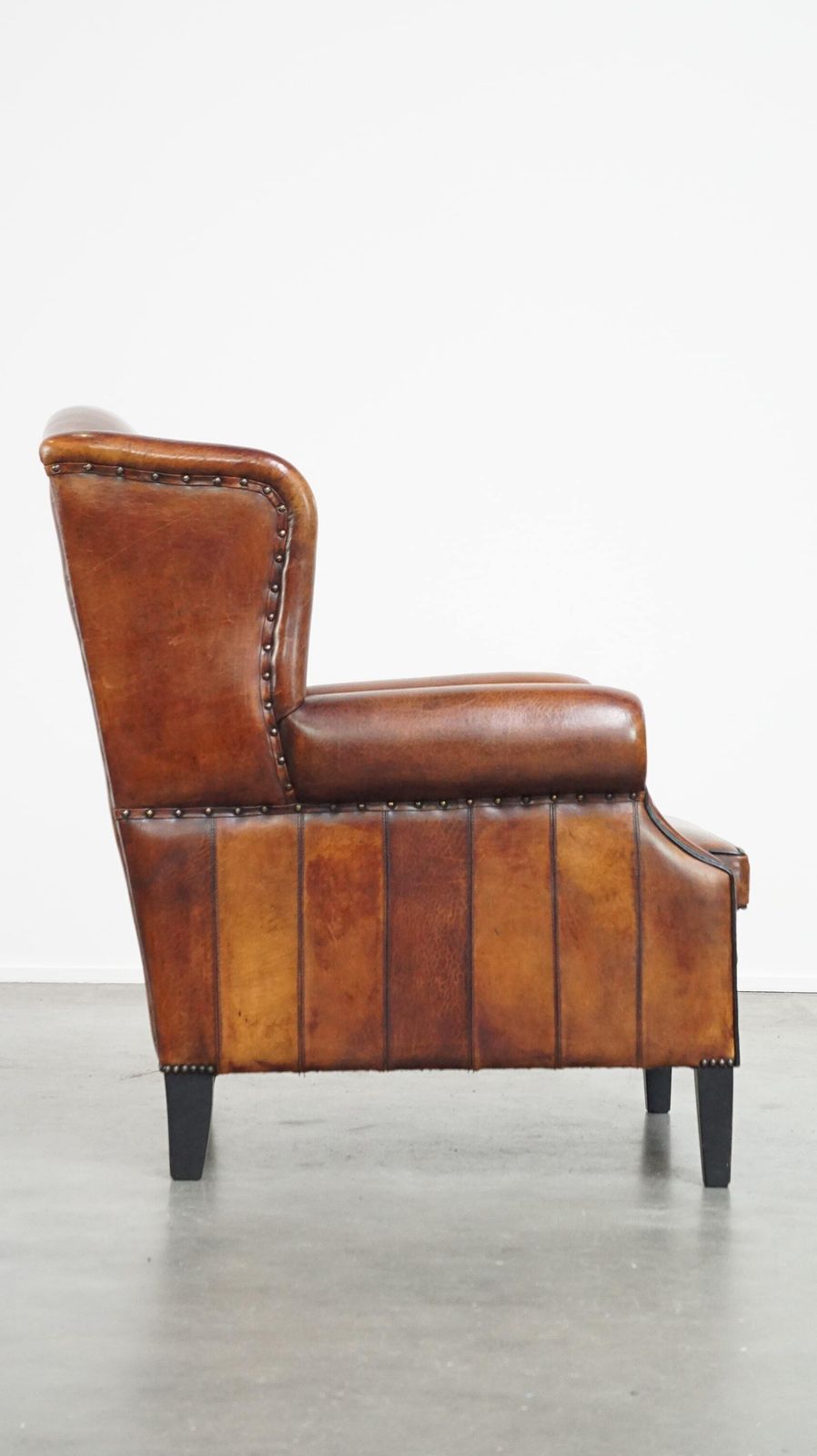 Beautiful, Comfortable And Luxurious Wing Chair Made Of Sheep Leather photo for sale