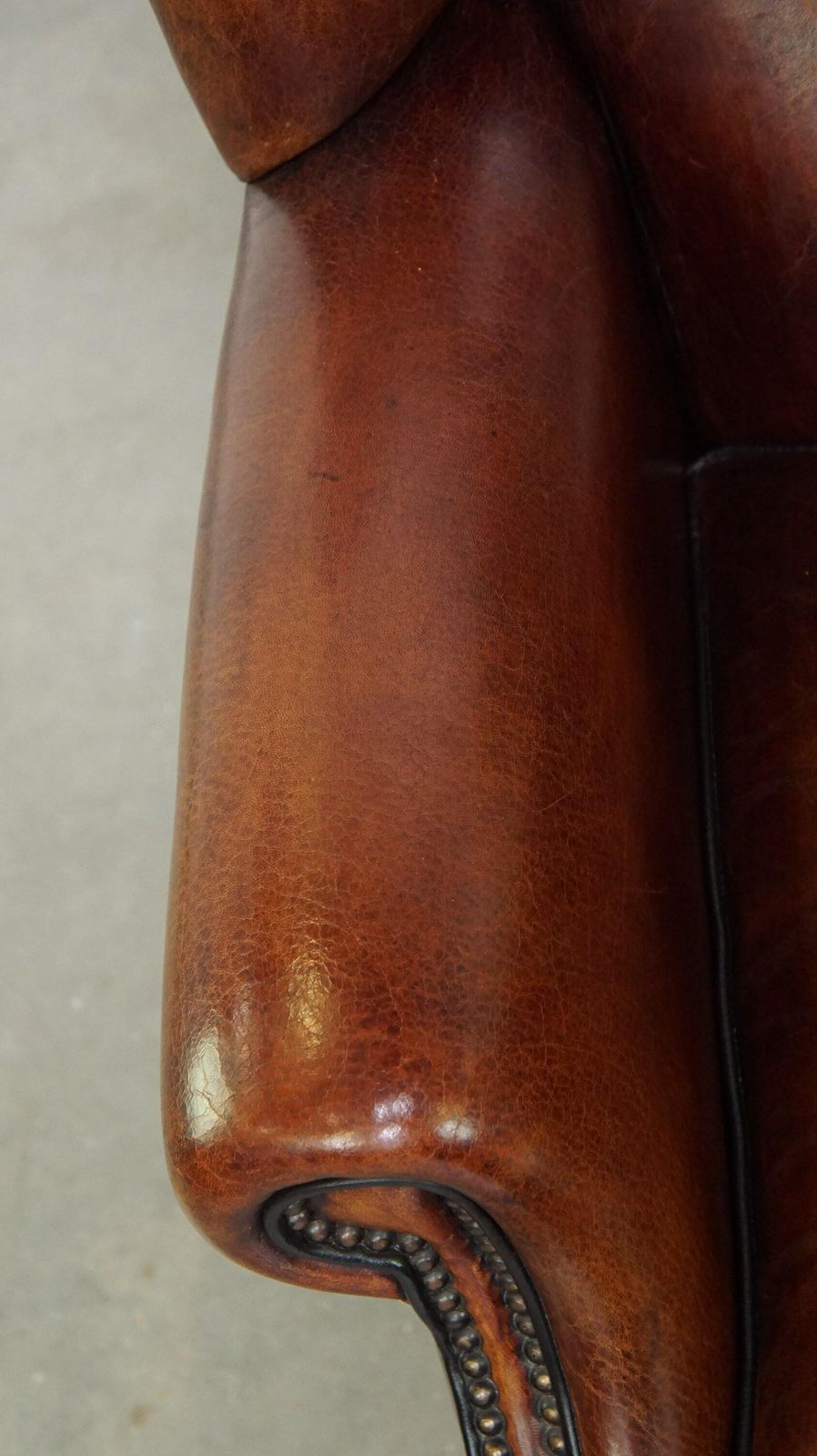 Beautiful, Comfortable And Luxurious Wing Chair Made Of Sheep Leather photo buy