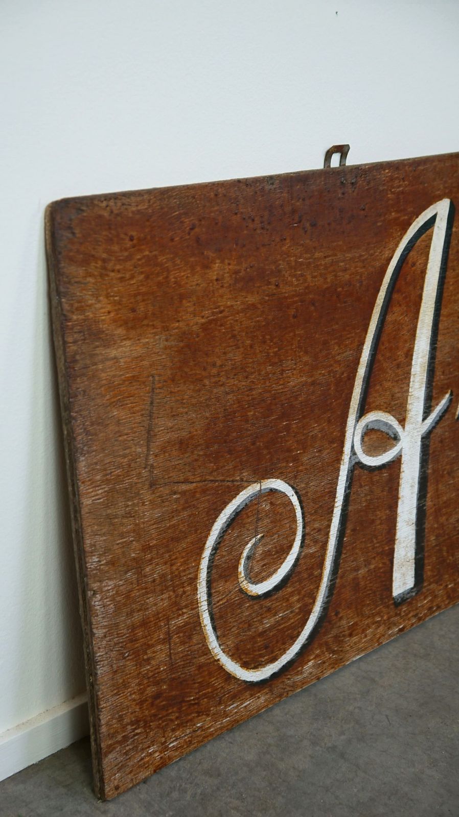 Antique Sign/Advertising Board Hand Painted On Hardboard photo Home Decor