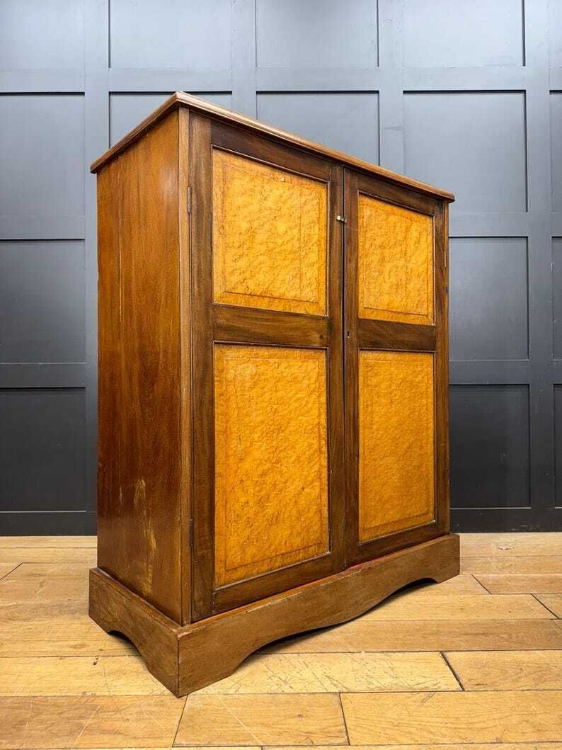 Antique Walnut Linen Cabinet / Clothes Cupboard / Drawers And Cupboard photo furniture