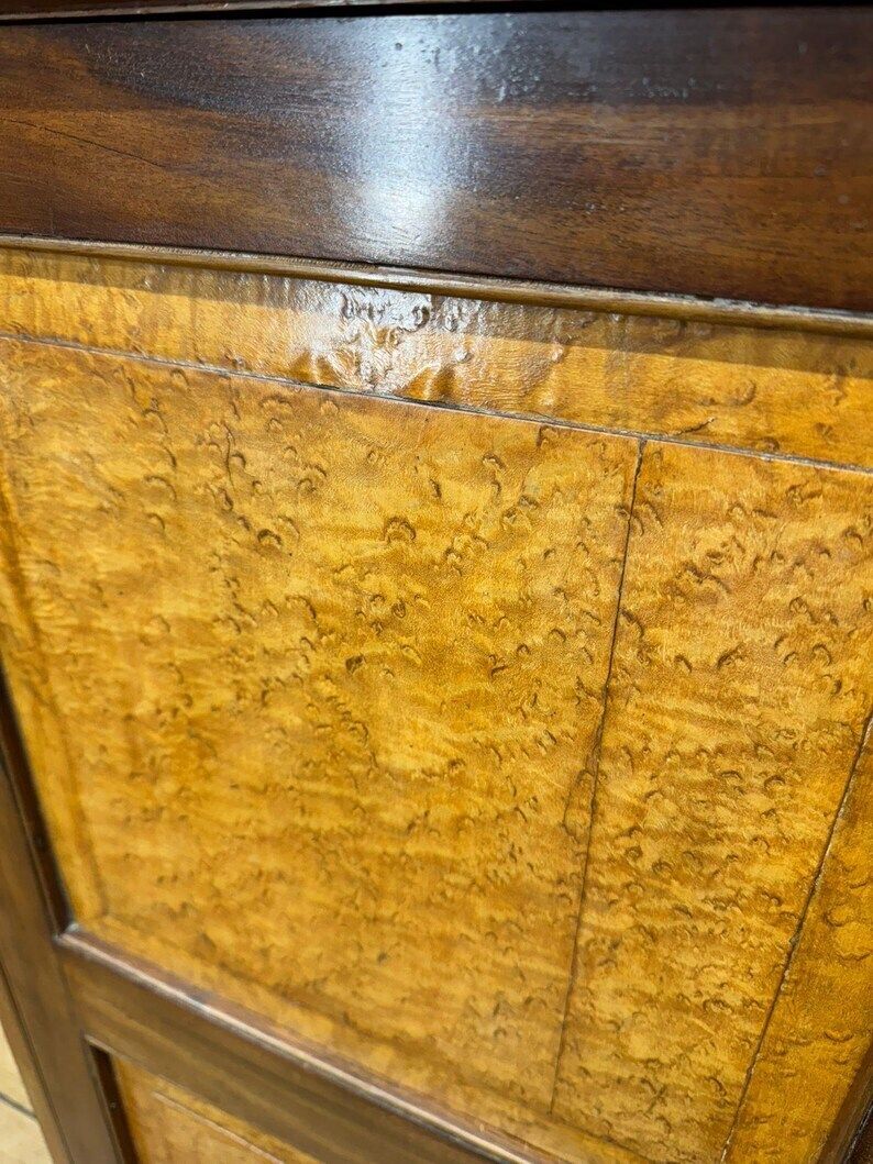 Antique Walnut Linen Cabinet / Clothes Cupboard / Drawers And Cupboard photo vinterior