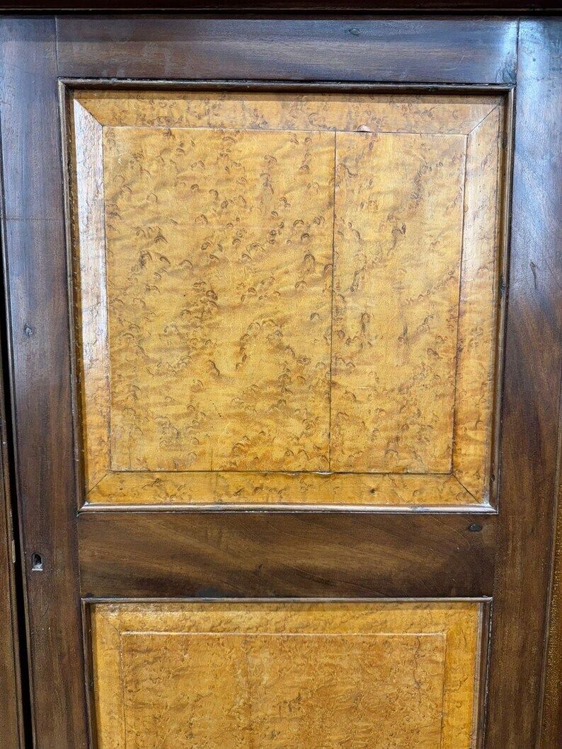 Antique Walnut Linen Cabinet / Clothes Cupboard / Drawers And Cupboard photo vintage