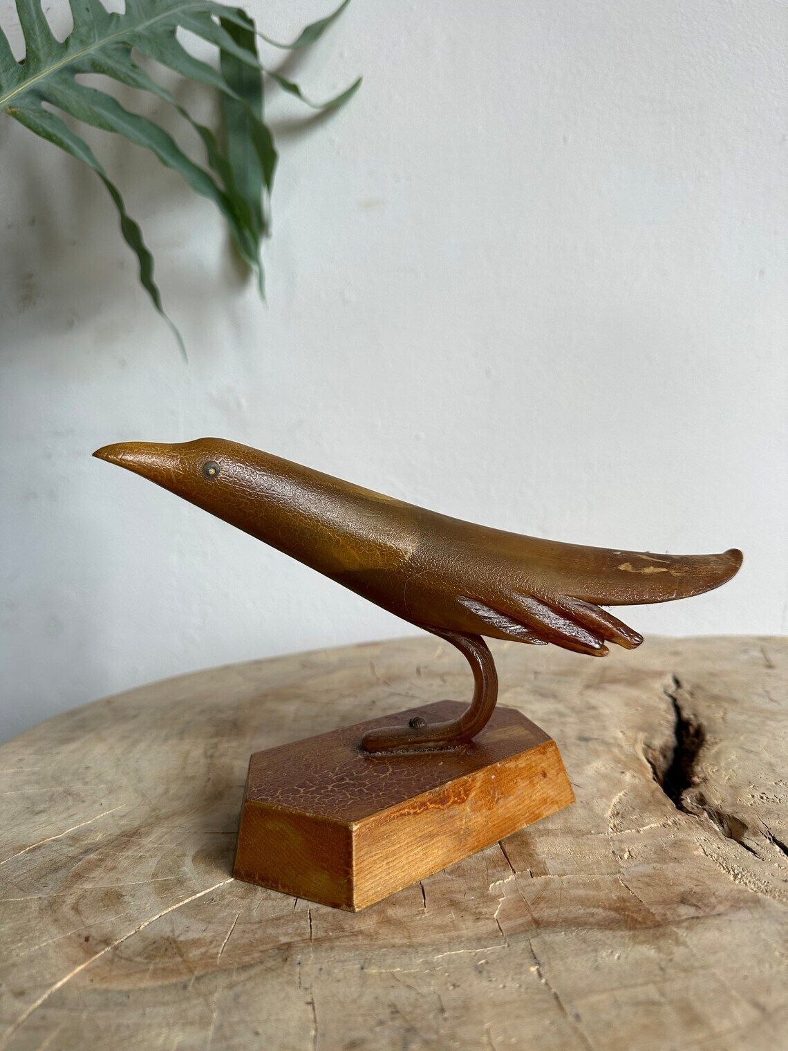 Res Wooden Bird Figure
