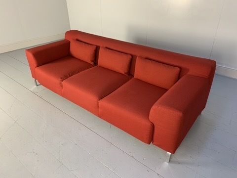 Zanotta “Greg” 3 Seat Sofa – In Red Alpaca Wool photo Furniture