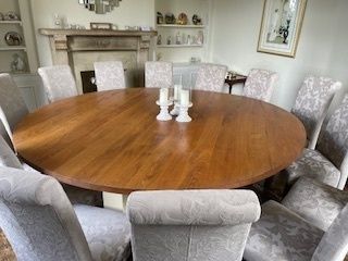 Round Bespoke Dining Table (Chairs In Picture Not Included).  Seats 12/14 photo furniture