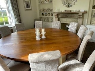 Round Bespoke Dining Table (Chairs In Picture Not Included).  Seats 12/14 photo buy