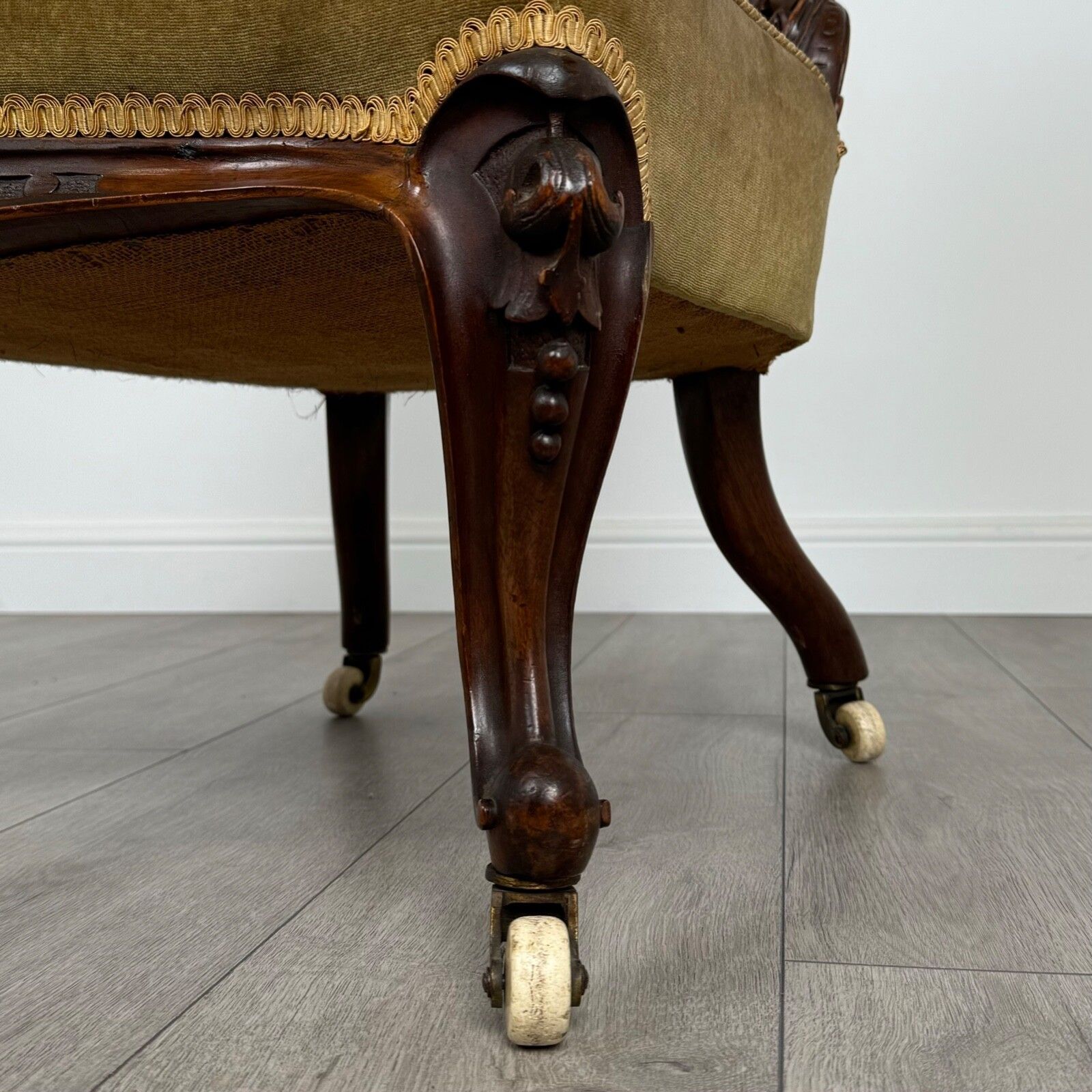 photo for sale Antique 19th Century Nursing Chair / Armchair In Walnut