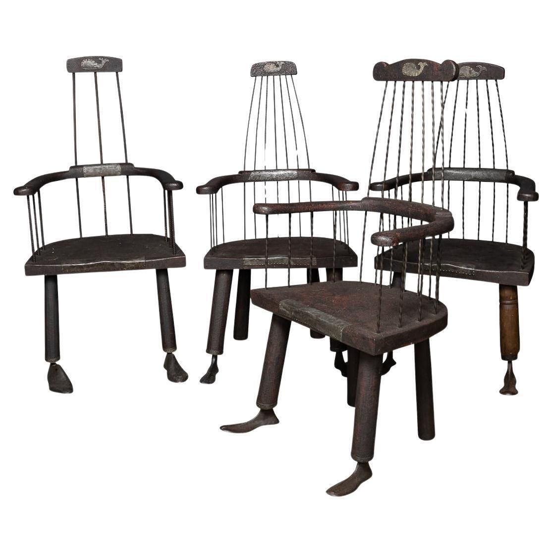 Modern 21st Century Set Of Four Chairs By Martin Scorey C.2000