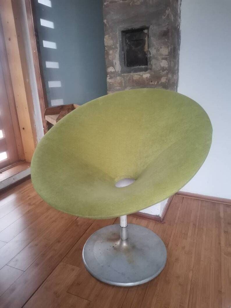 Original Upholstered Satellite Chair Mid Century Modern Lounge Chair German Vintage Iconic Seating Soft Cotton Upholstery 1950s photo buy