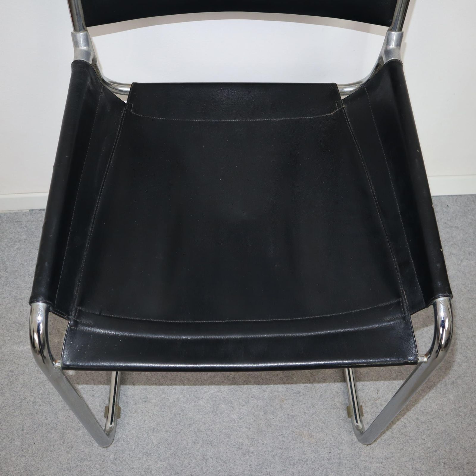 Set Of Five Mid Century Modern Leather Chairs, Italy, 1970s photo 1602.0