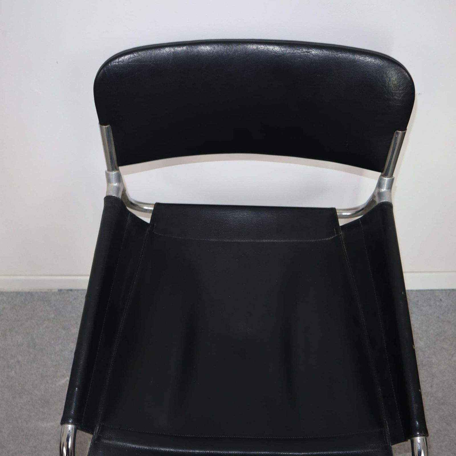Set Of Five Mid Century Modern Leather Chairs, Italy, 1970s photo vinterior