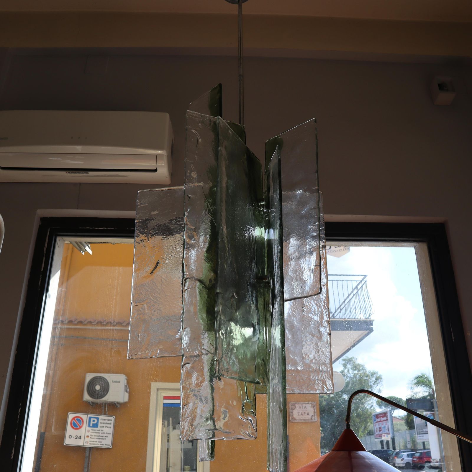 Large Murano Pendant Light Designed By Carlo Nason For Mazzega, Italy 1970s photo for sale