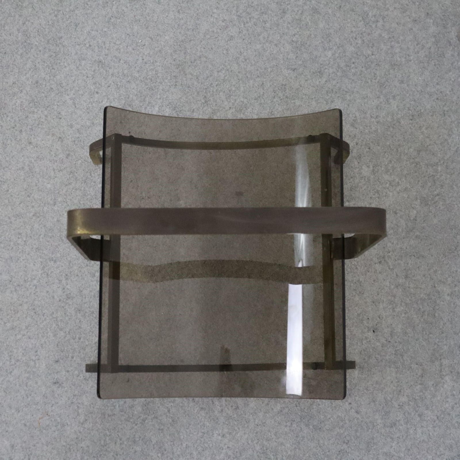 Italian Mid Century Modern Brass Magazine Rack Holder Fontana Arte, 1960s photo 1017.0