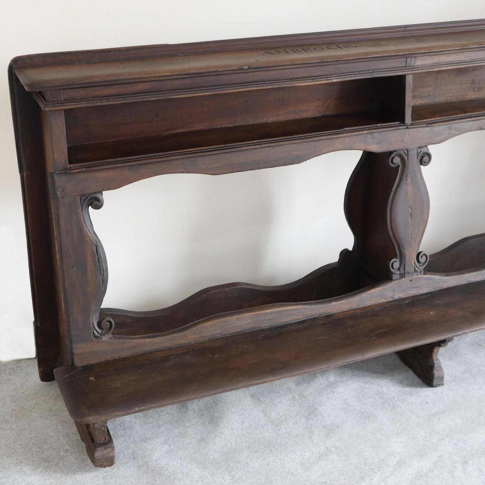 photo furniture 18th Century Walnut Prayer Kneeler From The Collection Of Italian Prince