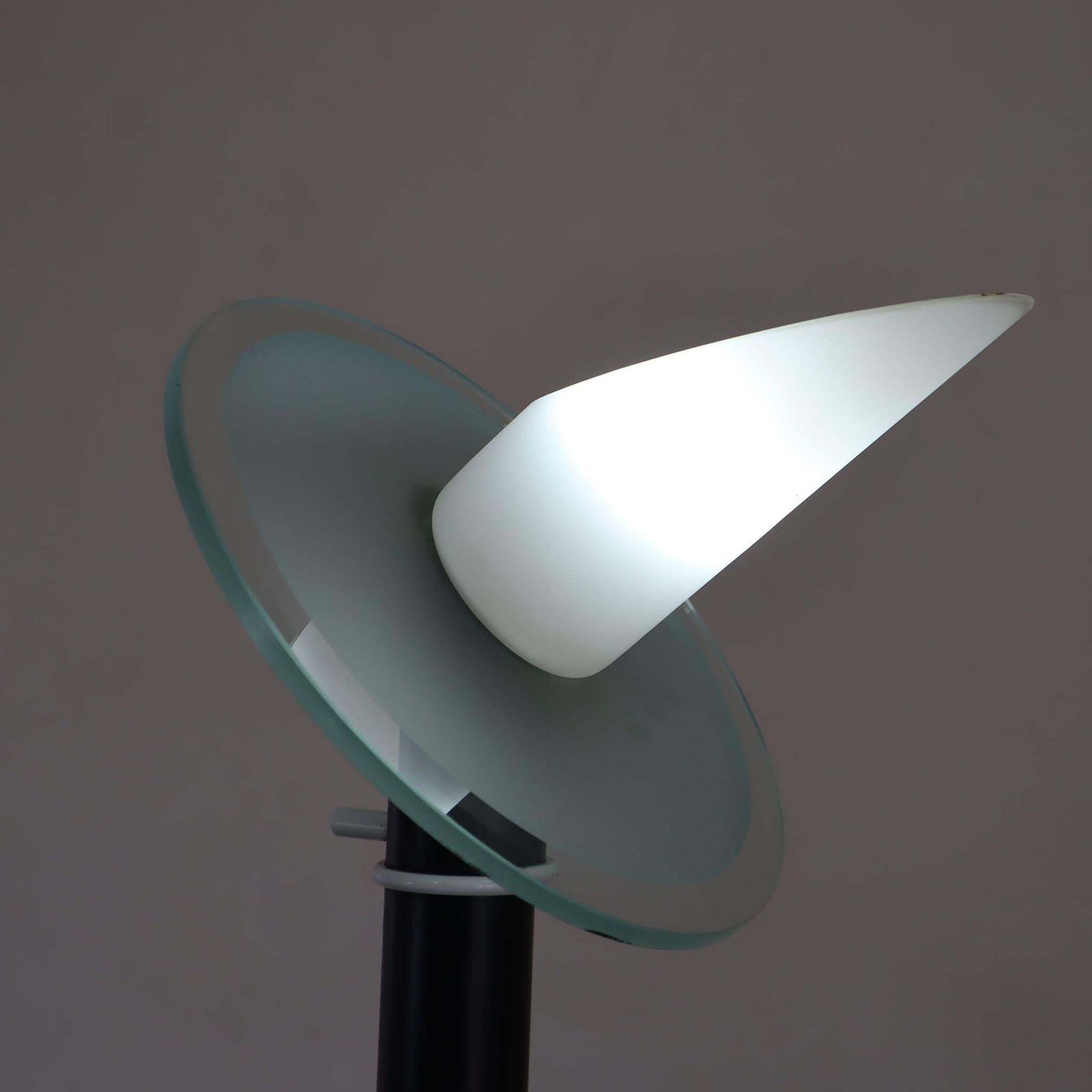 Mid Century Modern Glass Metal Floor Lamp By Alfredo Barbini, Italy, 1970 photo for sale