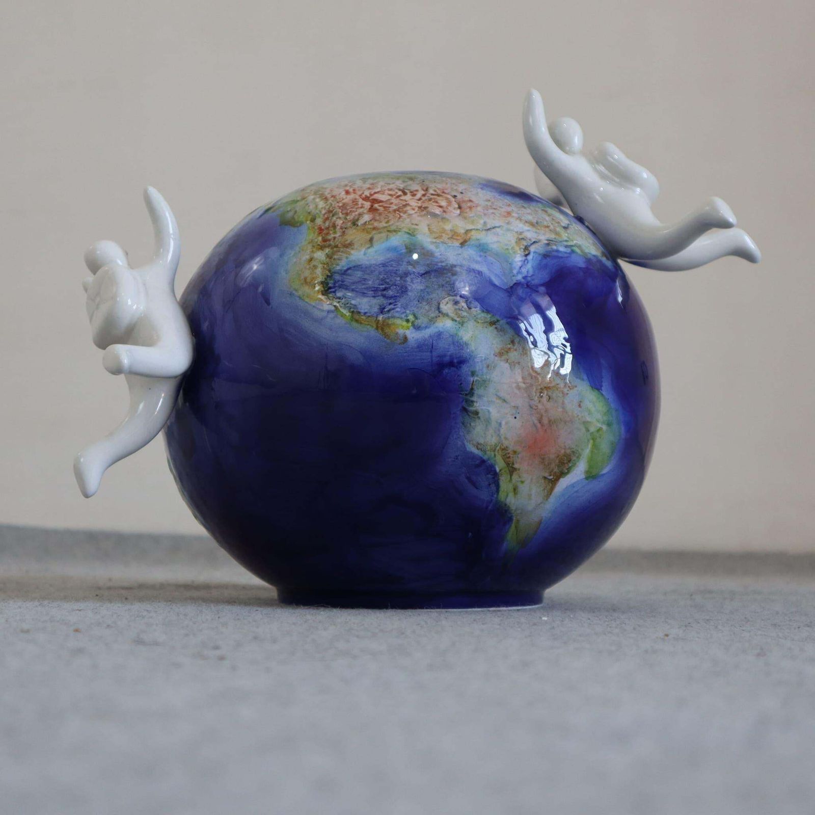 photo for sale 21th Century Ceramic Globe Vase "Ky, Kome E Perke" By Opificio Etico, Italy