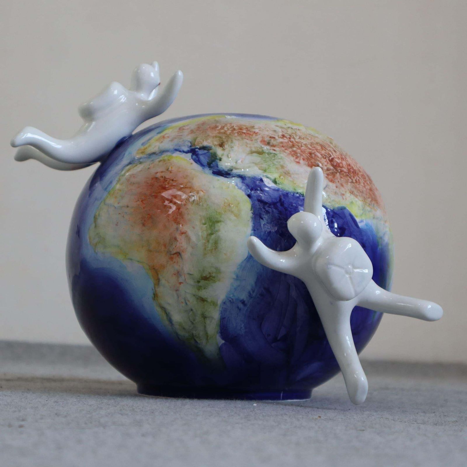 photo buy 21th Century Ceramic Globe Vase "Ky, Kome E Perke" By Opificio Etico, Italy
