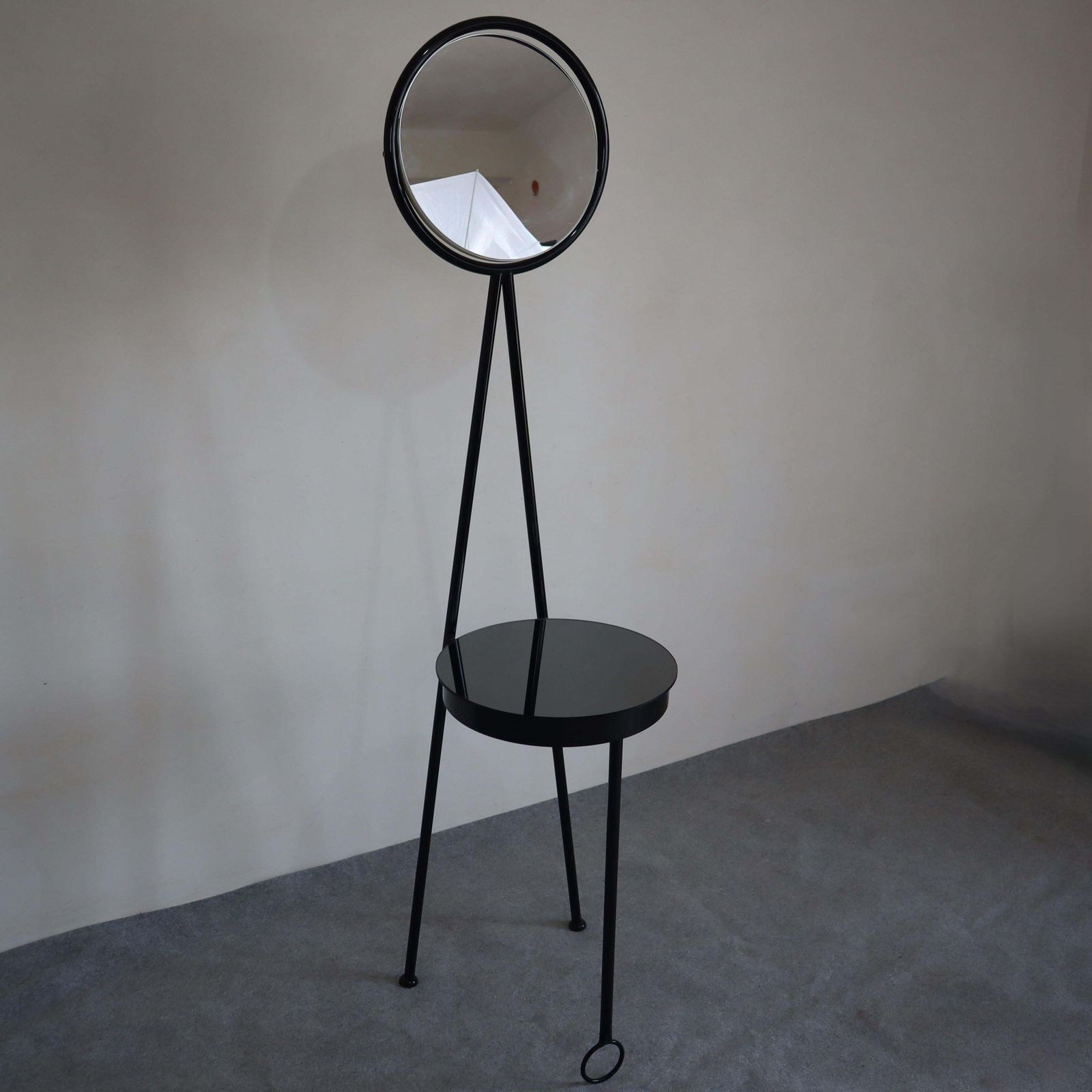 Mid Century Modern Black White Vanity Table Philippe Starck Style, Italy, 1990s photo furniture