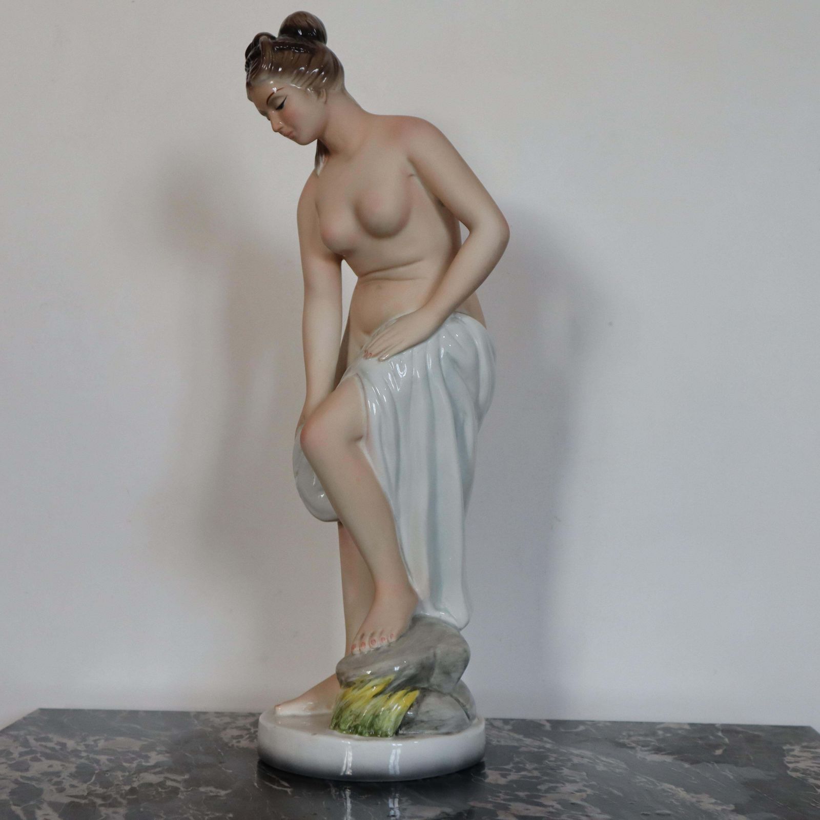 Ceramic Sculpture Female Figure At The Favaro And Cecchetto Bath, Italy, 1937 photo buy