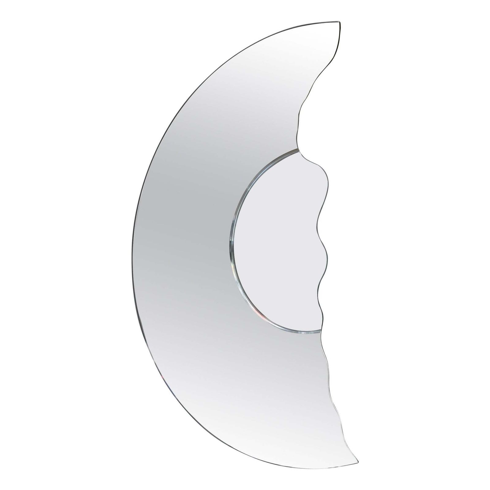 Mid Century Modern Glass "Scornice" Mirror By Nanda Vigo For Glas Italia 1980s