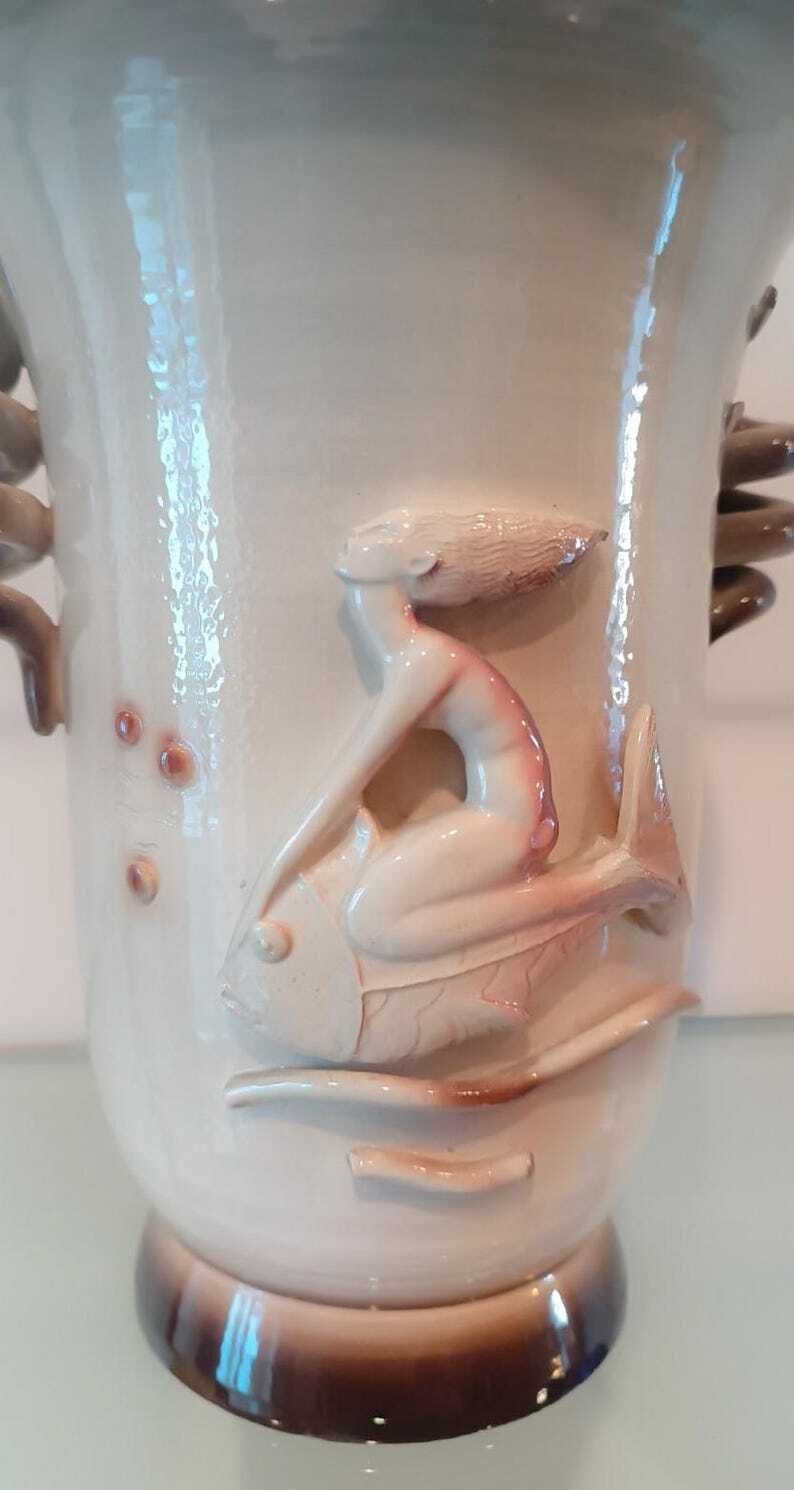 Tarcisio Tosin Art Deco Ceramic Vase 1932 Vintage Design La Freccia Vicenza photo furniture