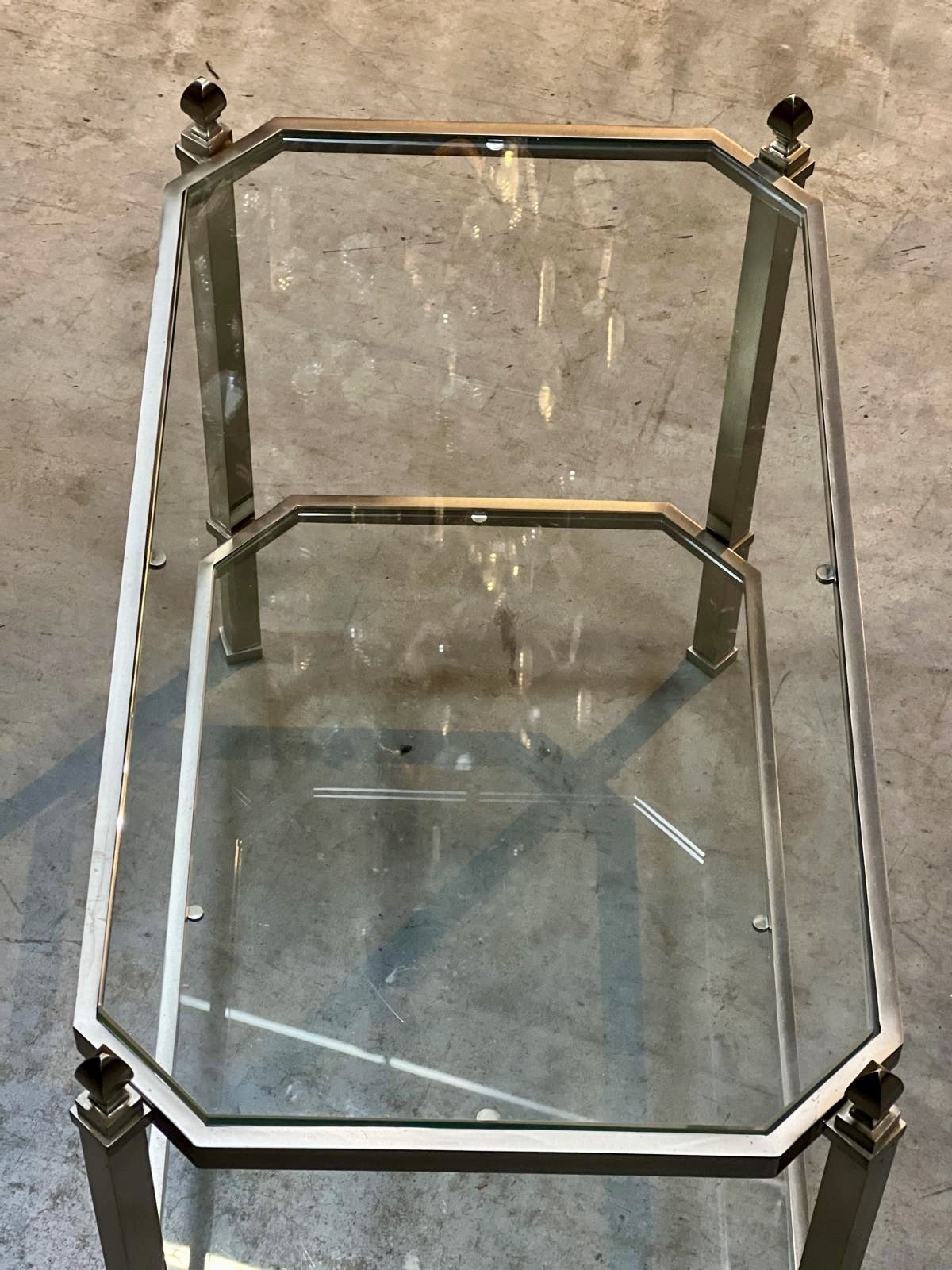 Quality French Mid Century Chrome Occasional Table photo furniture