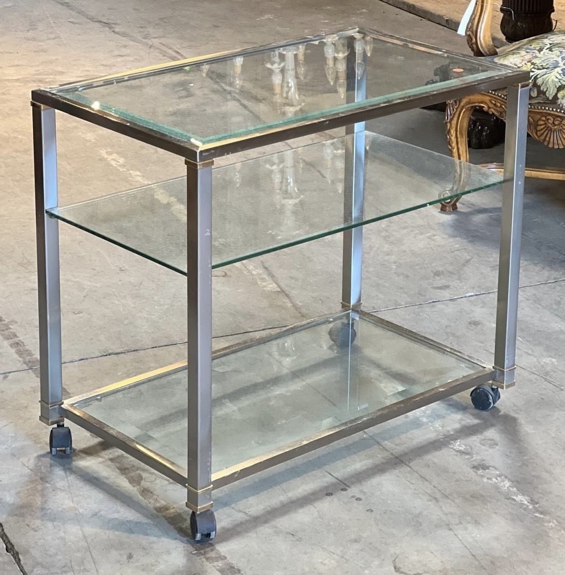 Quality French Mid Century Chrome Cocktail Trolley photo Furniture