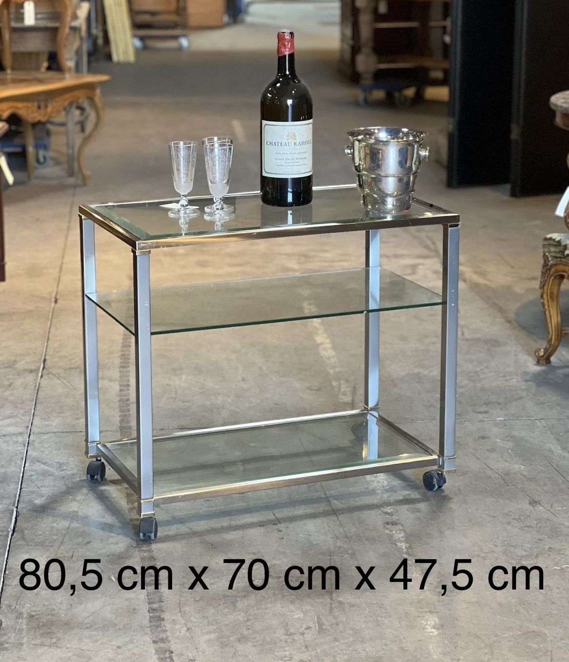 Quality French Mid Century Chrome Cocktail Trolley photo buy