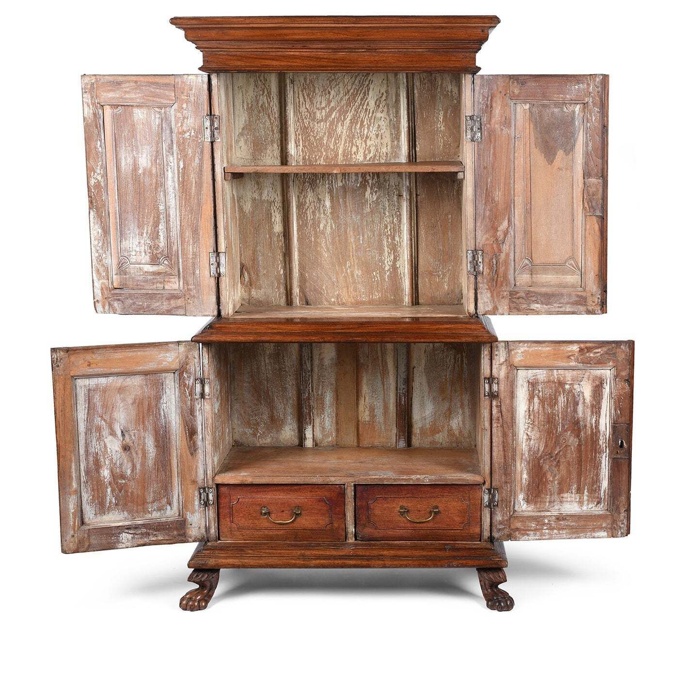 Antique Indian Mirrored Almirah Cabinet, 19th Century photo furniture