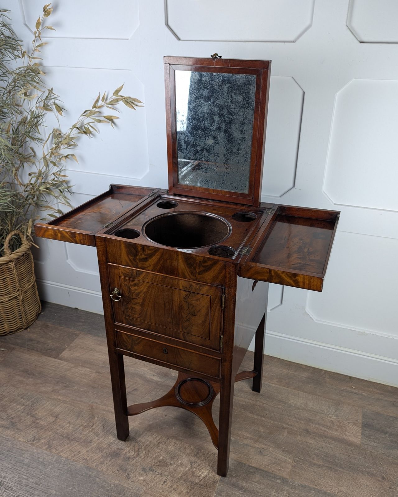 Georgian Cuban Mahogany Fold Away Washstand photo Furniture