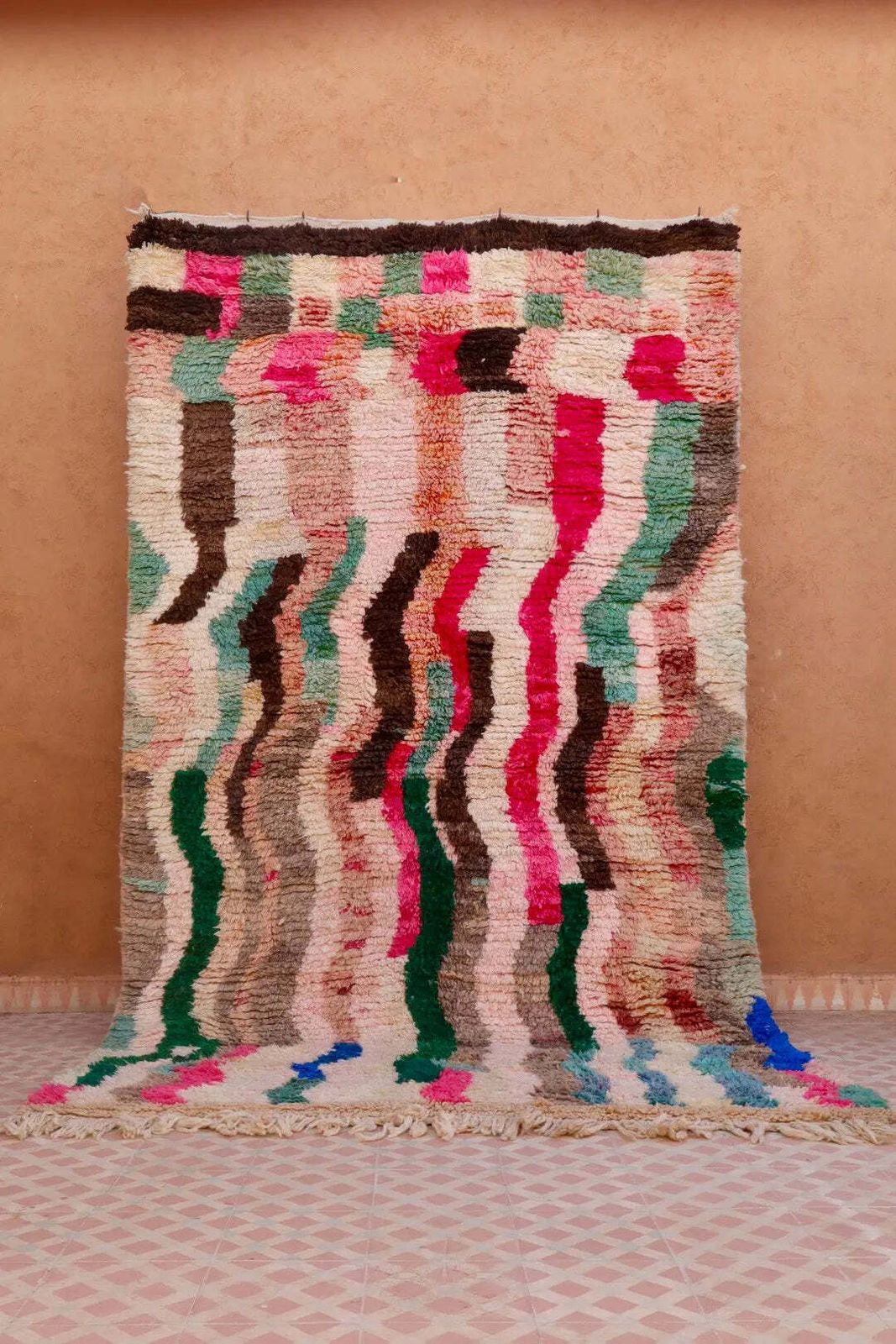 Modern Colorful Berber Berber Carpet   273 X 154 Cm