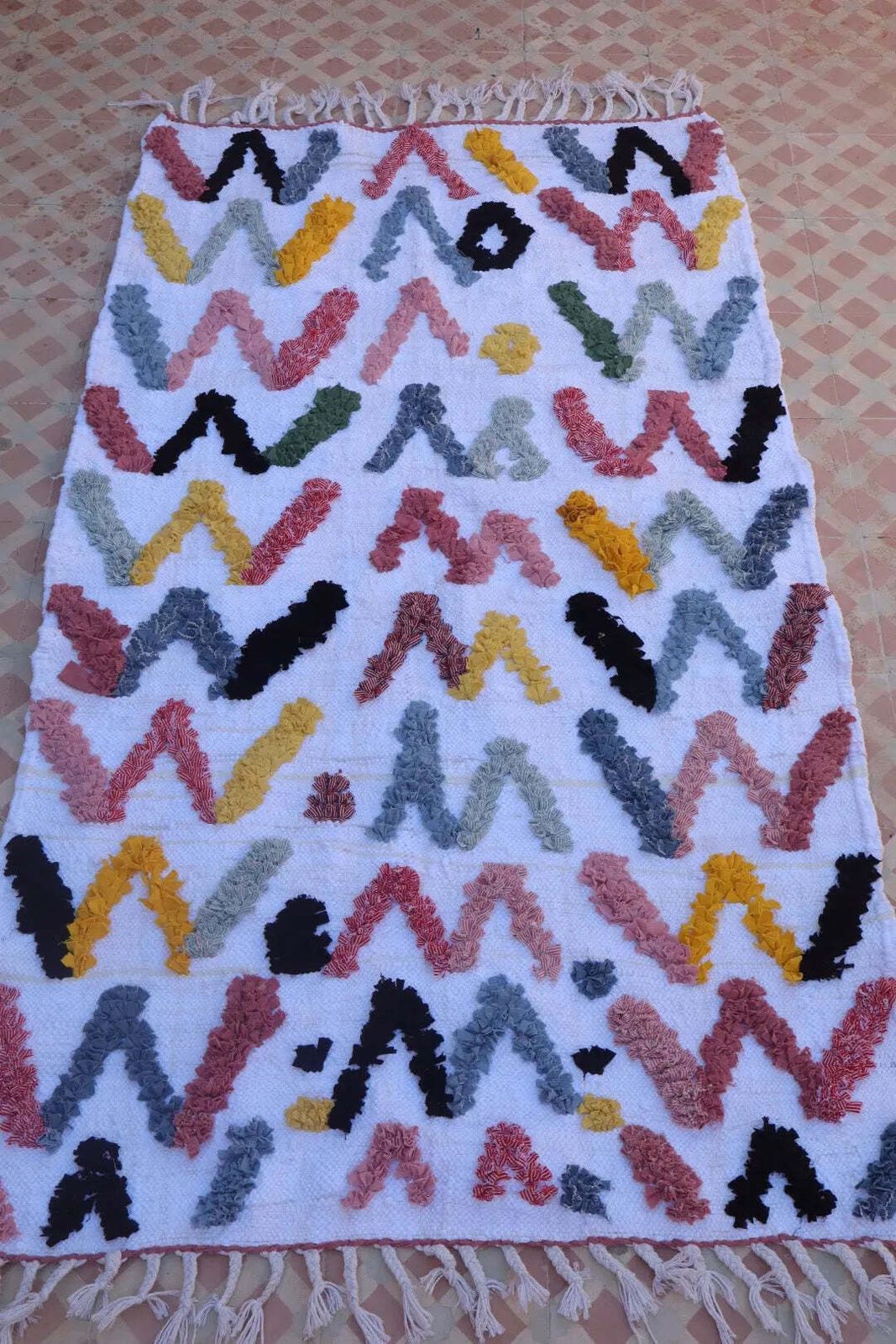 Berber Berber Berry  Berry Geometric Carpet   Recycled And Washable Cotton   165 X 93 Cm photo furniture