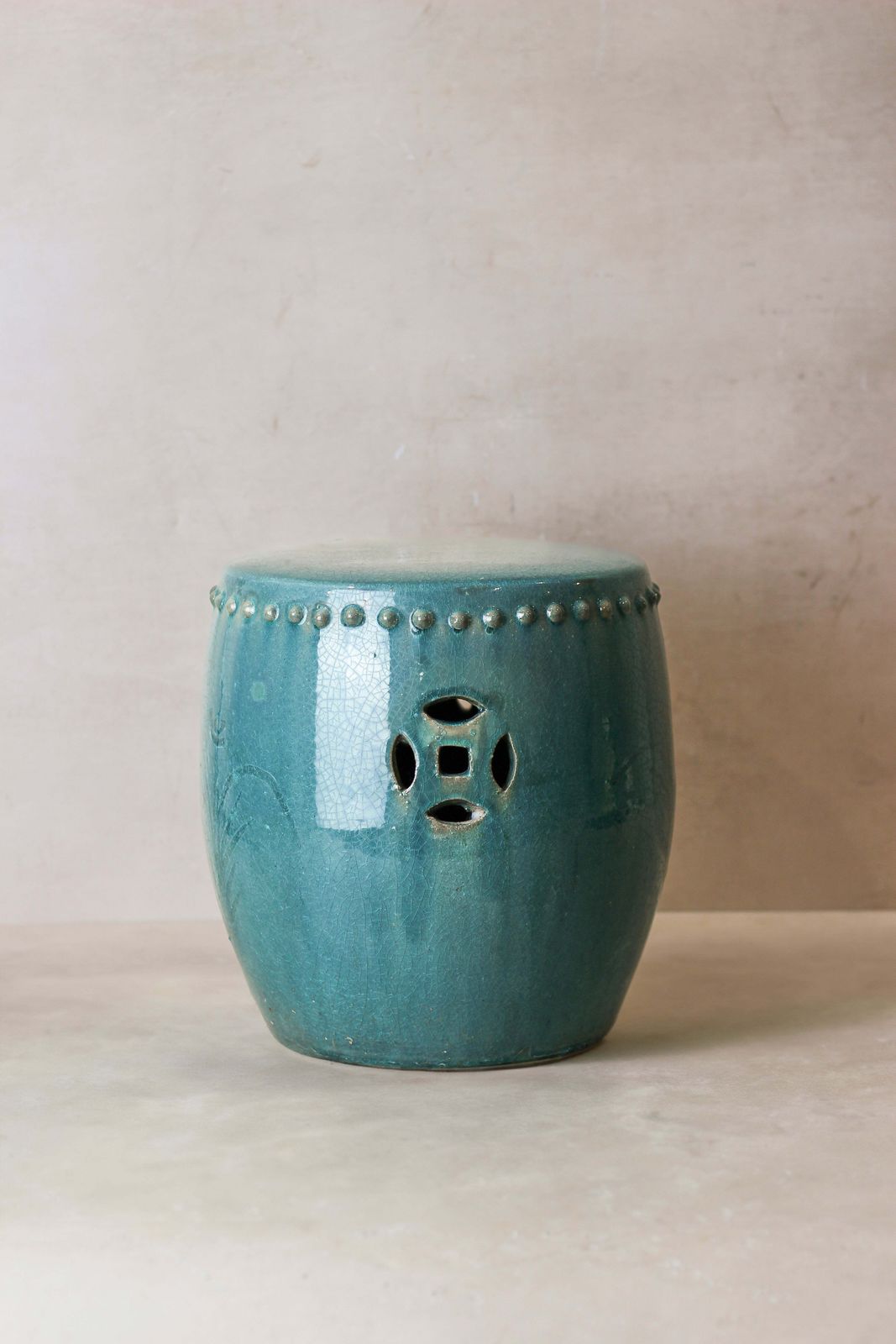 Vintage Emerald Green Ceramic Glazed Asian Garden Stool   No 4 photo Furniture