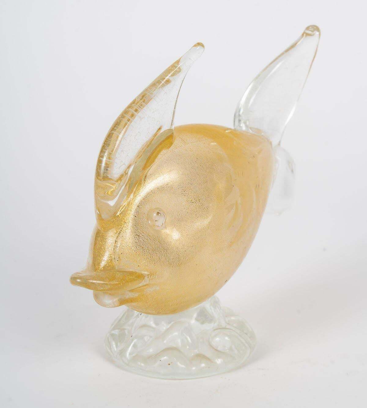 Pair Of Glass Sculptures Of A Fish, Murano, 20th Century. photo 715.0
