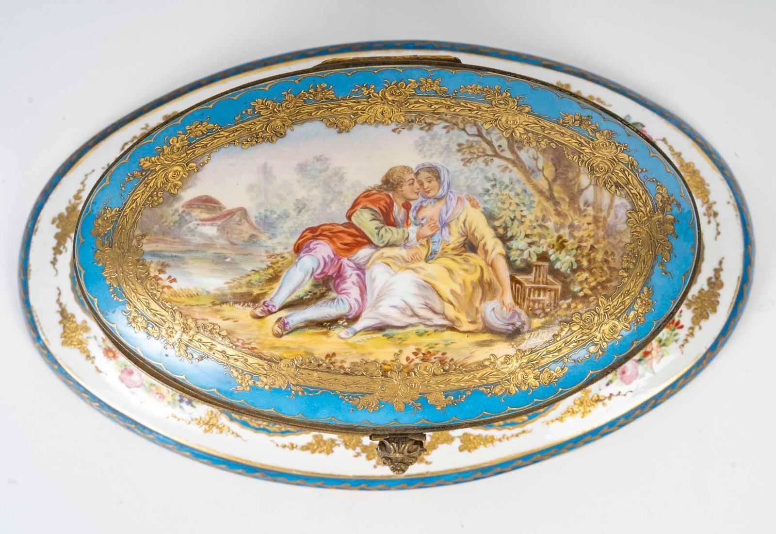 Bronze And Porcelain Box, Napoleon III Period, 19th Century. photo Home Decor