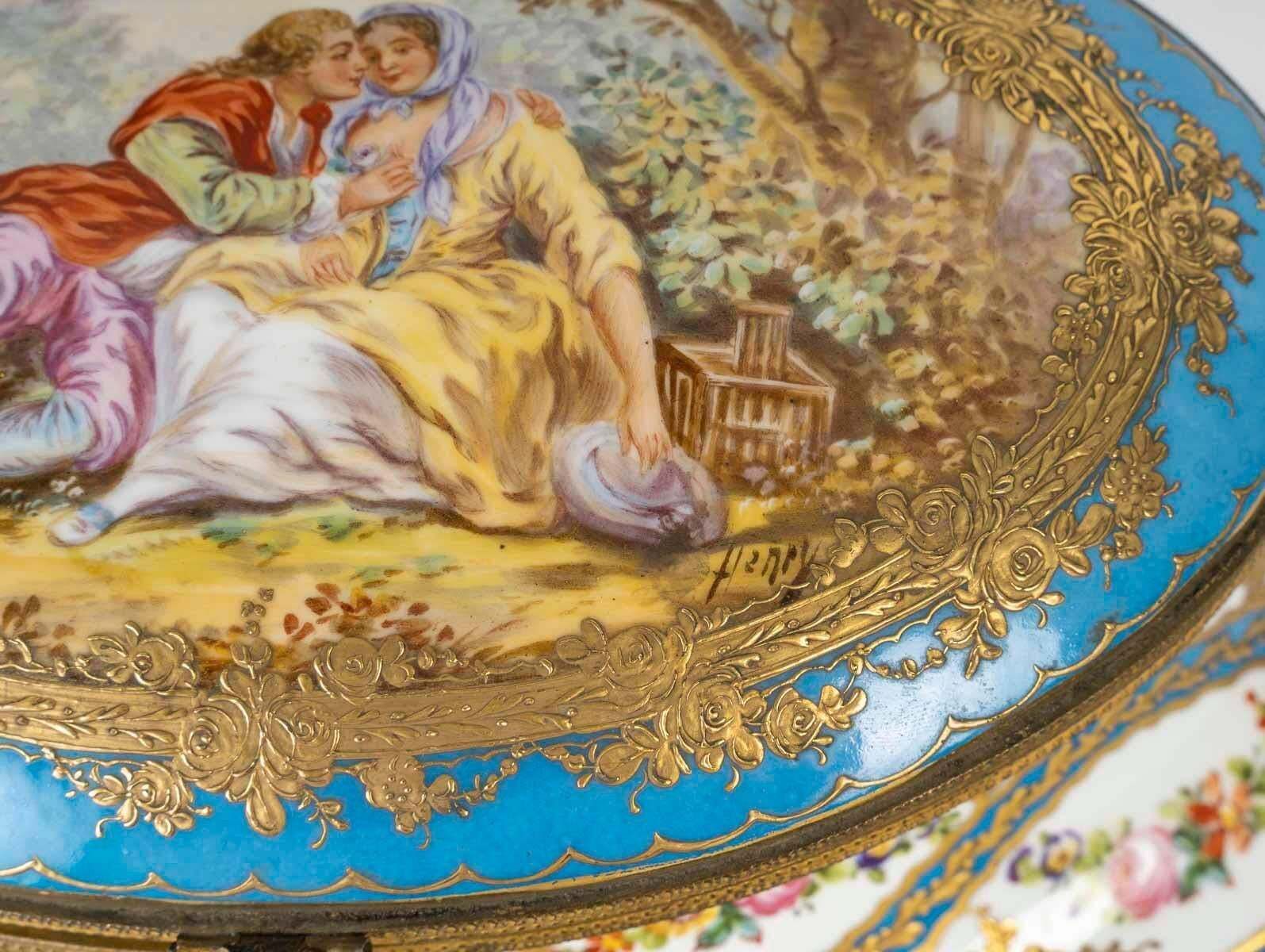 Bronze And Porcelain Box, Napoleon III Period, 19th Century. photo 2943.0