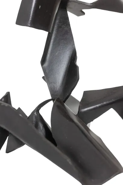 5700.0 Jean Campa. Geometric Sculpture In Polished Metal. 1980s. photo