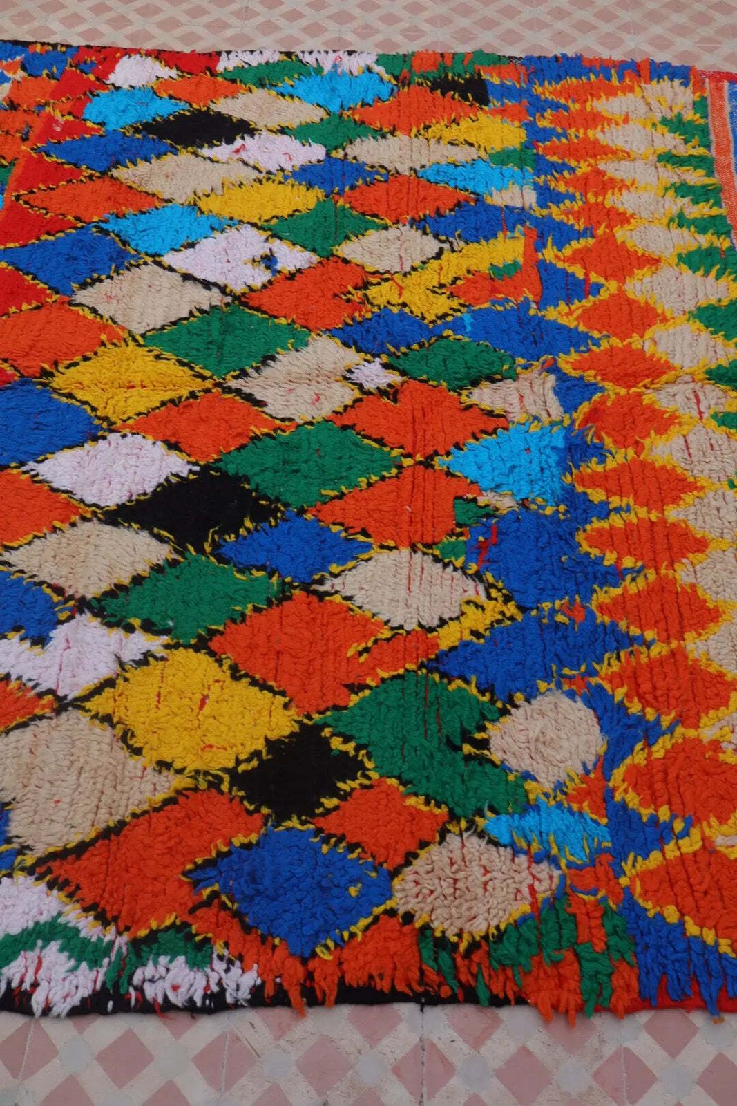 Vintage Azilal Berber Rug Multicolor   300 X 186 Cm photo Textiles