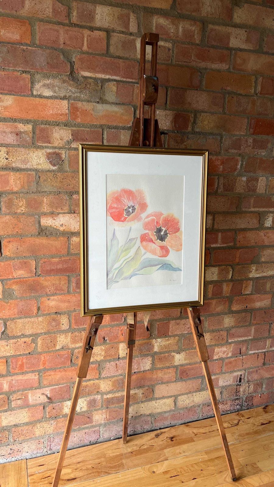 photo for sale Ron Flewitt Watercolour Painting Of Poppies – Framed & Glazed Floral Artwork
