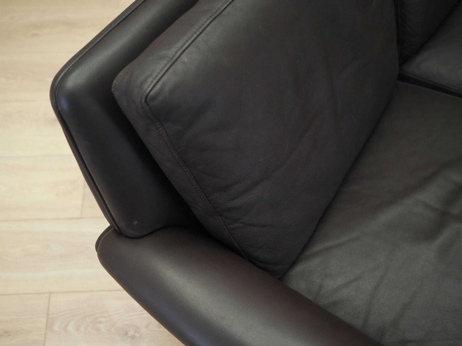 1449.0 Brown Leather Sofa, Danish Design, 1960s, Designer: Aage Christiansen, Manufacture: Erhardsen & Andersen photo