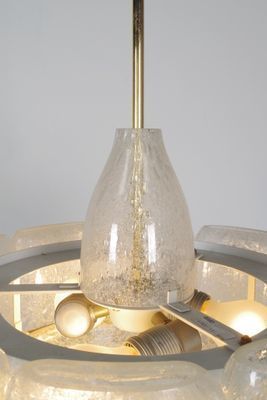 Mid Century Ice Glass Chandelier From Doria photo Lighting