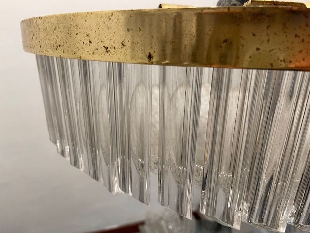 photo vinterior Large Murano Glass Trilobi Prism Chandelier 1970’s