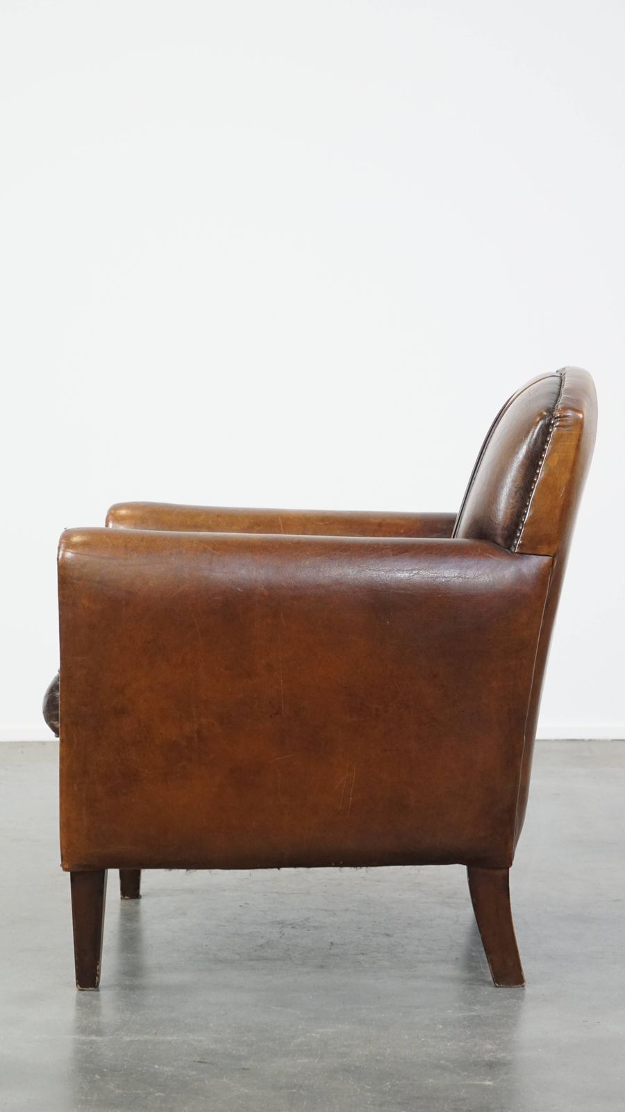 Charming And Characteristic Subtle Patinated Sheepskin Armchair With A Wonderful Patina photo 623.9807999999999