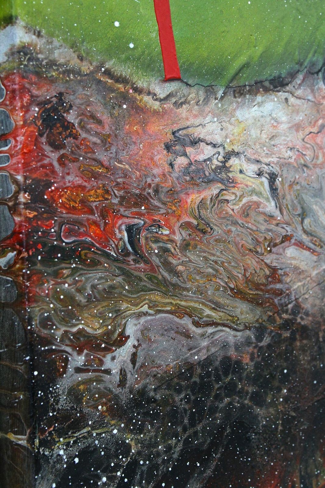 Abstract Two Part Painting "The Alli Gate", Acrylic On Canvas By Ms, At 2021 photo vintage